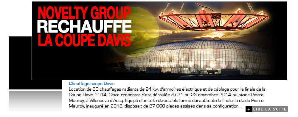 Novelty chauffe la coupe Davis au Stade Pierre Mauroy de Lille