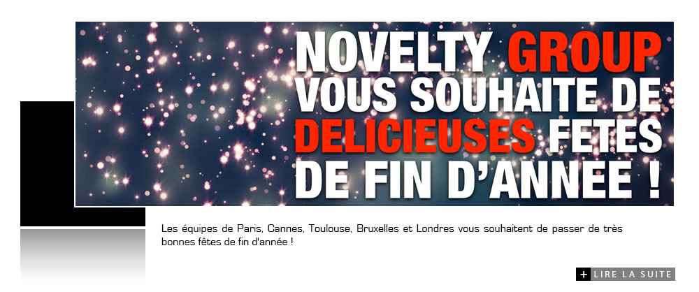 NOVELTY Group vous souhaite de délicieuses fêtes de fin d'année