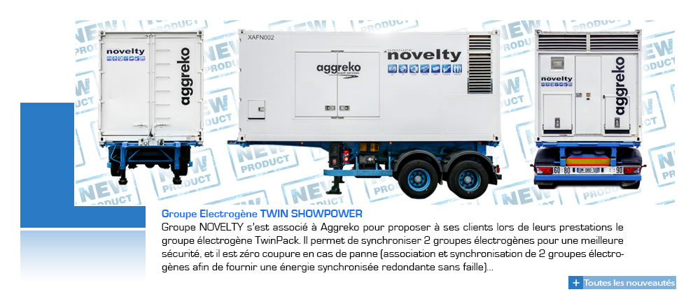 Groupe électrogène Twin 2 x 320 kva chez Novelty Group