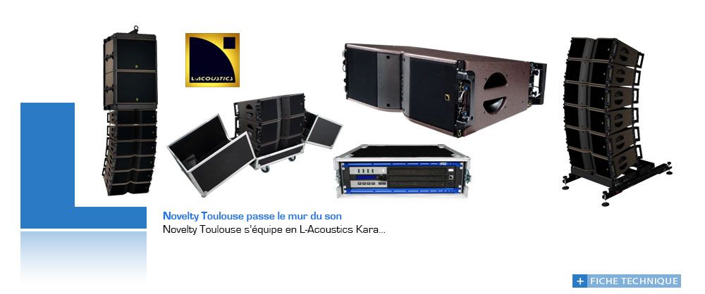 Enceintes line array L-acoustics Kara chez NOVELTY Group