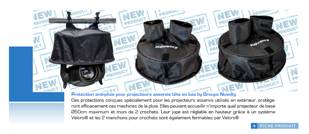 Protection anti-pluie pour projecteurs asservis tête en bas by Novelty Group