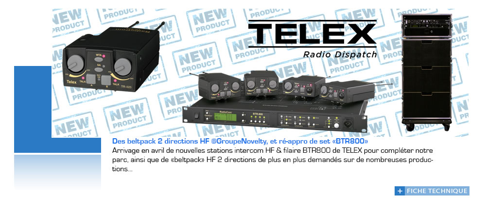 Des beltpack 2 directions HF @GroupeNovelty, pour compléter l'intrphonie TELEX