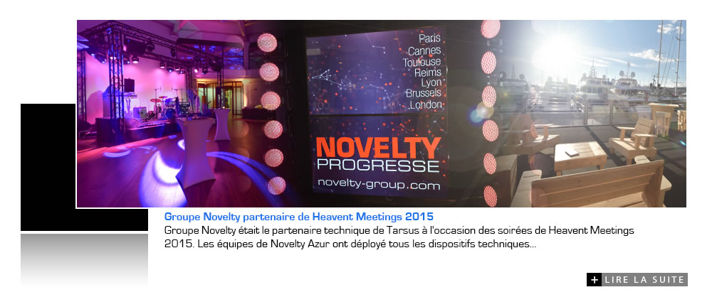 Groupe Novelty partenaire des trophees des soirees Heavent Meetings 2015