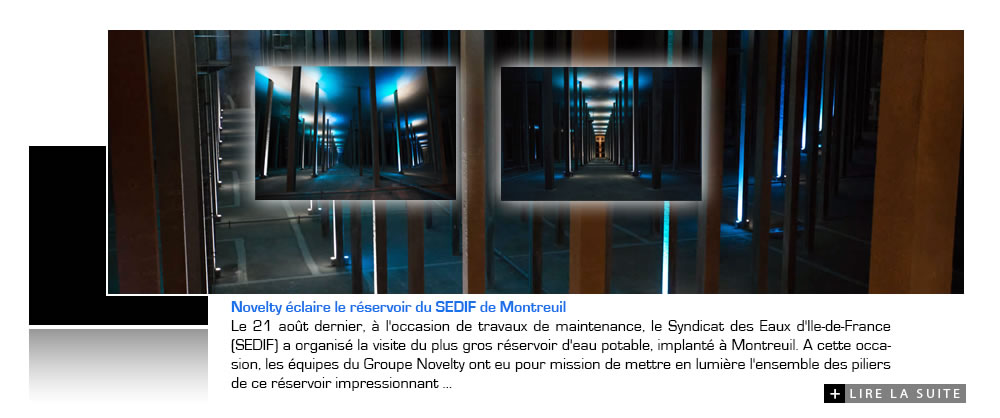 Novelty éclaire le réservoir du SEDIF de Montreuil Novelty éclaire le réservoir du SEDIF de Montreuil