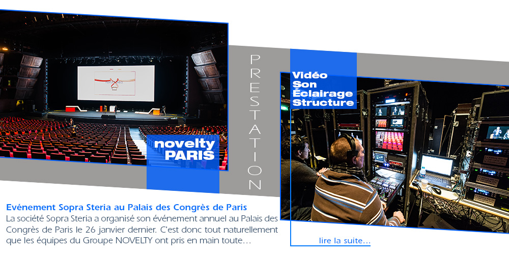 Evénement Sopra Steria au Palais des Congrès de Paris avc Groupe NOVELTY