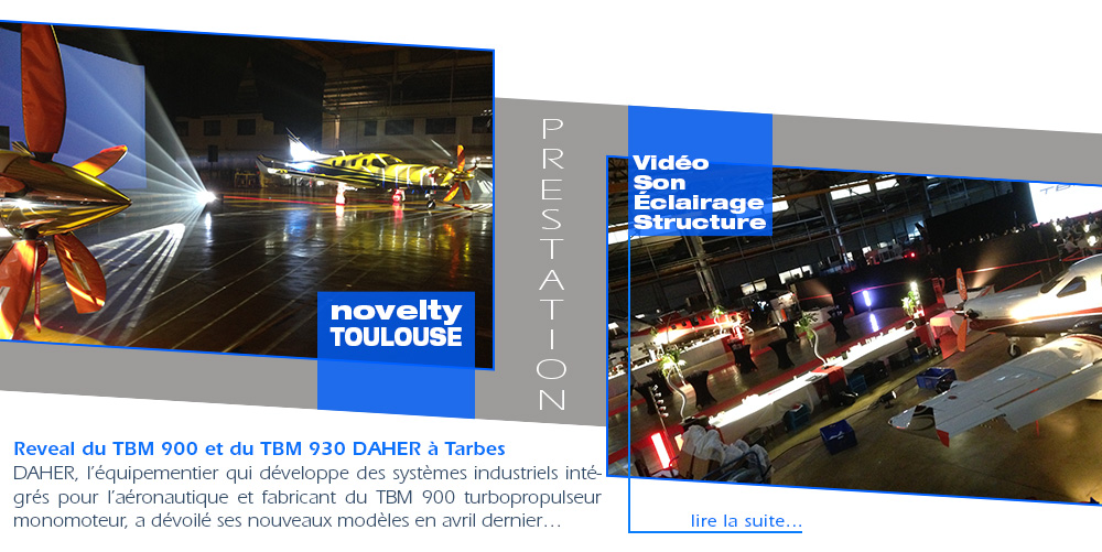 Reveal du TBM 900 et du TBM 930 DAHER à Tarbes avec groupe novelty