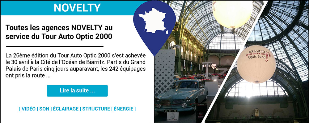 Toutes les agences NOVELTY au service du Tour Auto Optic 2000