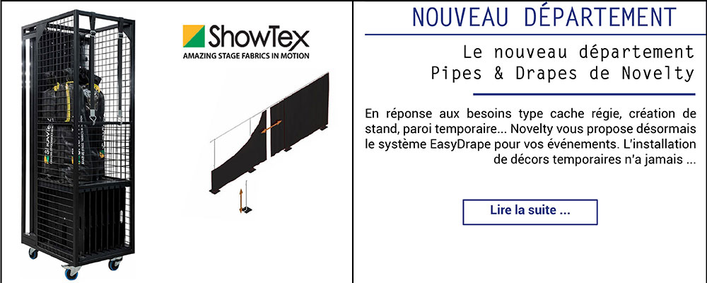 Le nouveau département Pipes & Drapes de Novelty