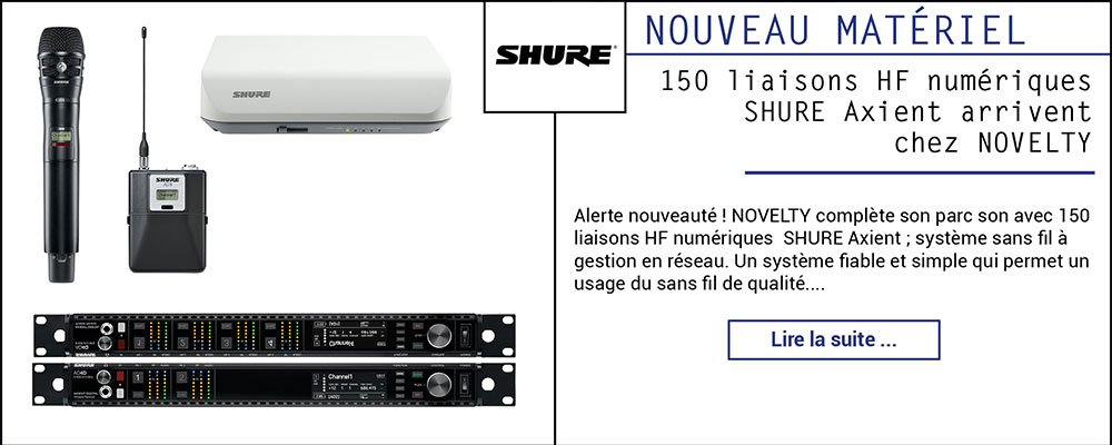 150 liaisons HF numériques Axient de Shure en parc