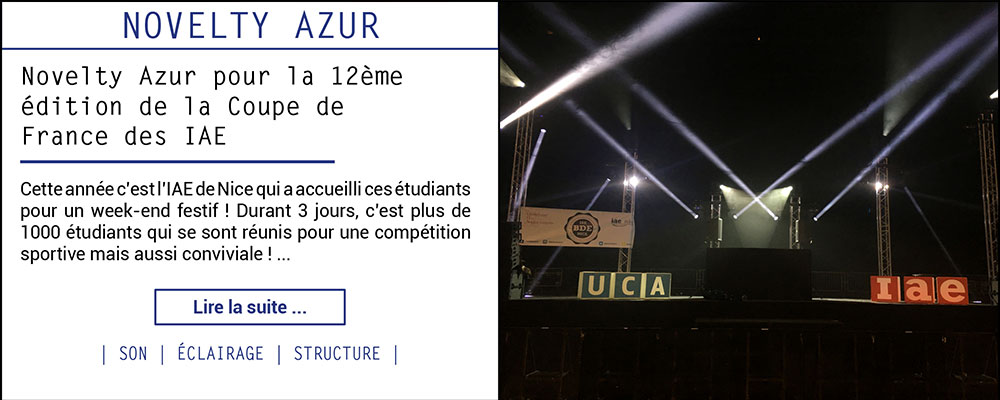 Novelty Azur pour la 12ème édition de la Coupe de France des IAE