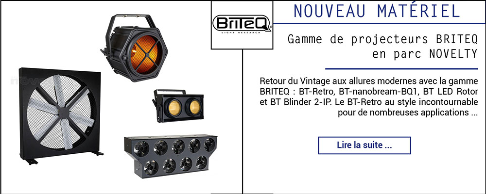 Gamme de projecteurs BRITEQ en parc NOVELTY