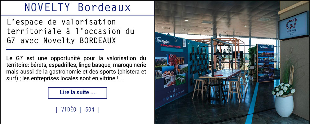L'espace de valorisation territoriale à l'occasion du G7 avec Novelty BORDEAUXDu samedi 22 juinet jusqu’au 30 septembre, six monuments emblématiques de Moulins seront mis en lumière au crépuscule, grâce à des « mappings...