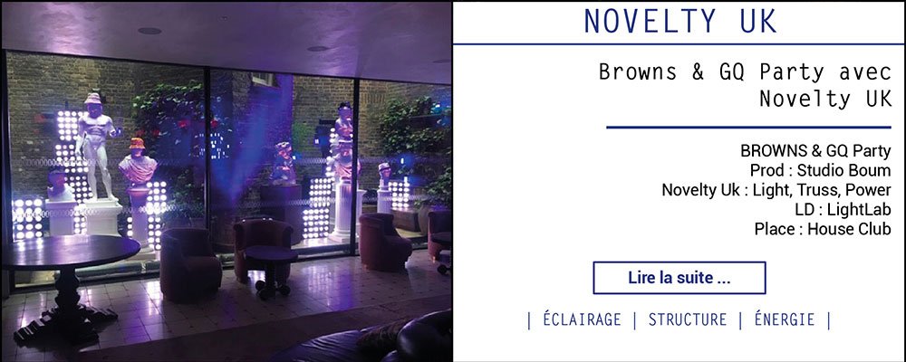 Browns & GQ Party avec Novelty UKNovelty Benelux était présent sur le festival de DOUR du 10 au 14 Juillet, un des plus grands festivals d'Europe.Novelty Benelux était en charge desscènes...