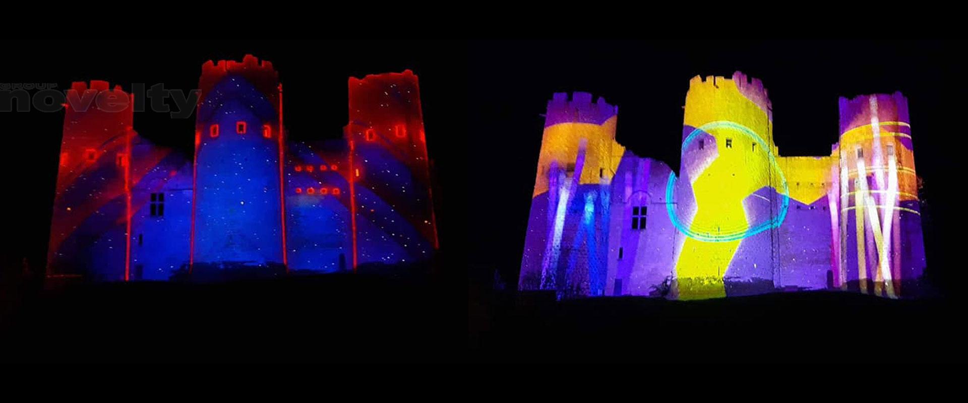 Visuel Mapping au Château de Bourbon-l'Archambault avec Novelty Toulouse