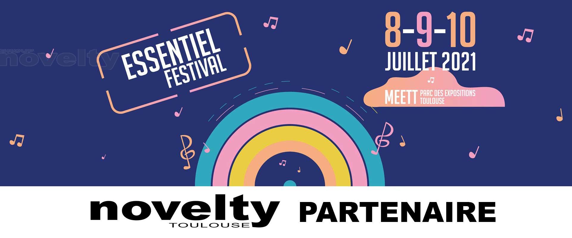 Visuel NOVELTY TOULOUSE PARTENAIRE DE L'ESSENTIEL FESTIVAL