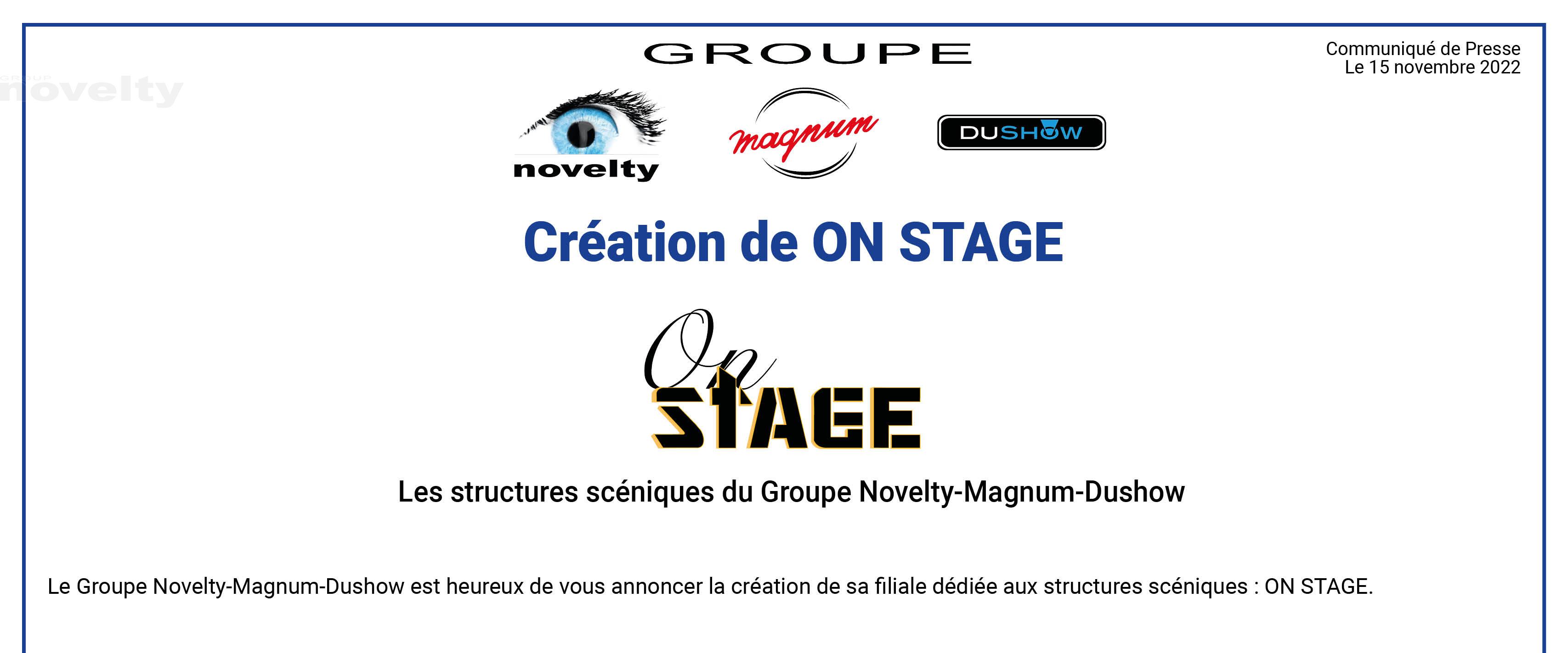 Visuel Création de ON STAGE