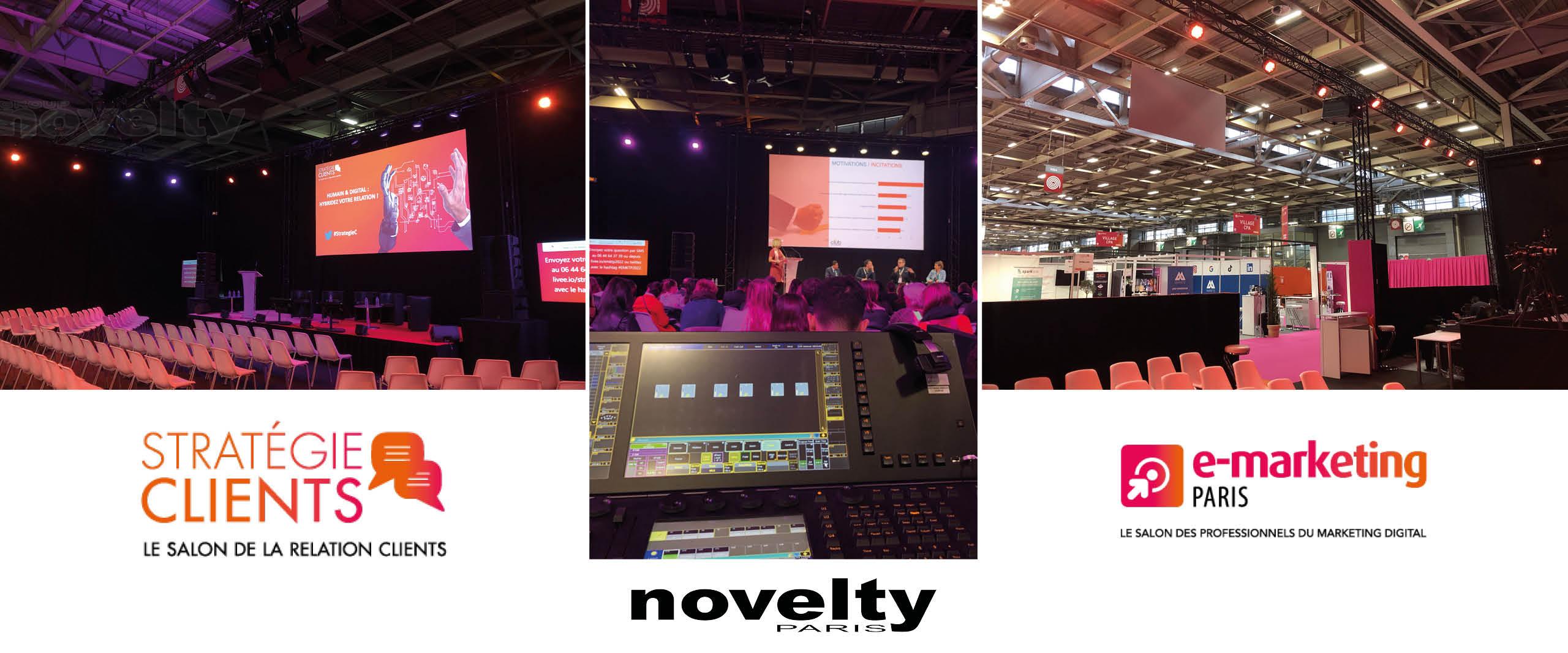 Visuel Novelty aux salons e-marketing Paris & Stratégie clients