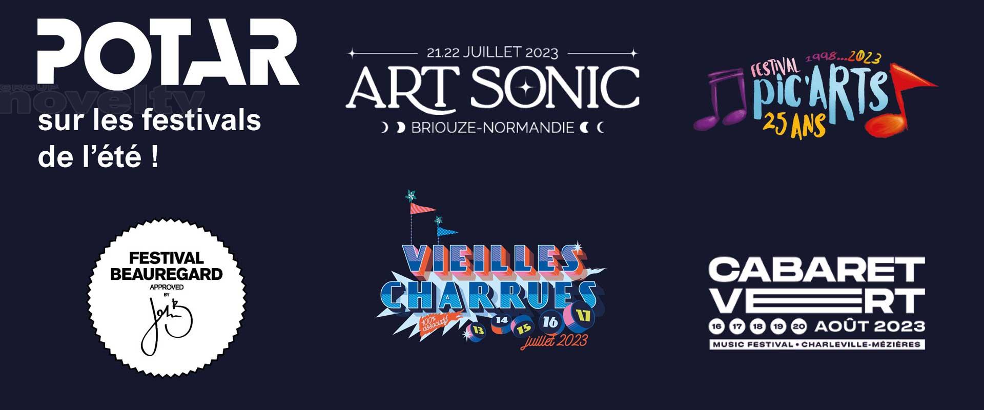 Visuel Potar sur les festivals de l\'été 2023