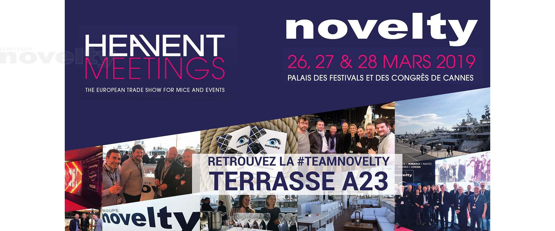 Visuel Retrouvez les équipes du Groupe NOVELTY sur Heavent Meetings 2019