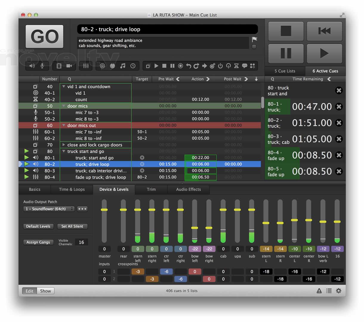 Matériel Figure53 QLab Pro Novelty Group, leader de la prestation