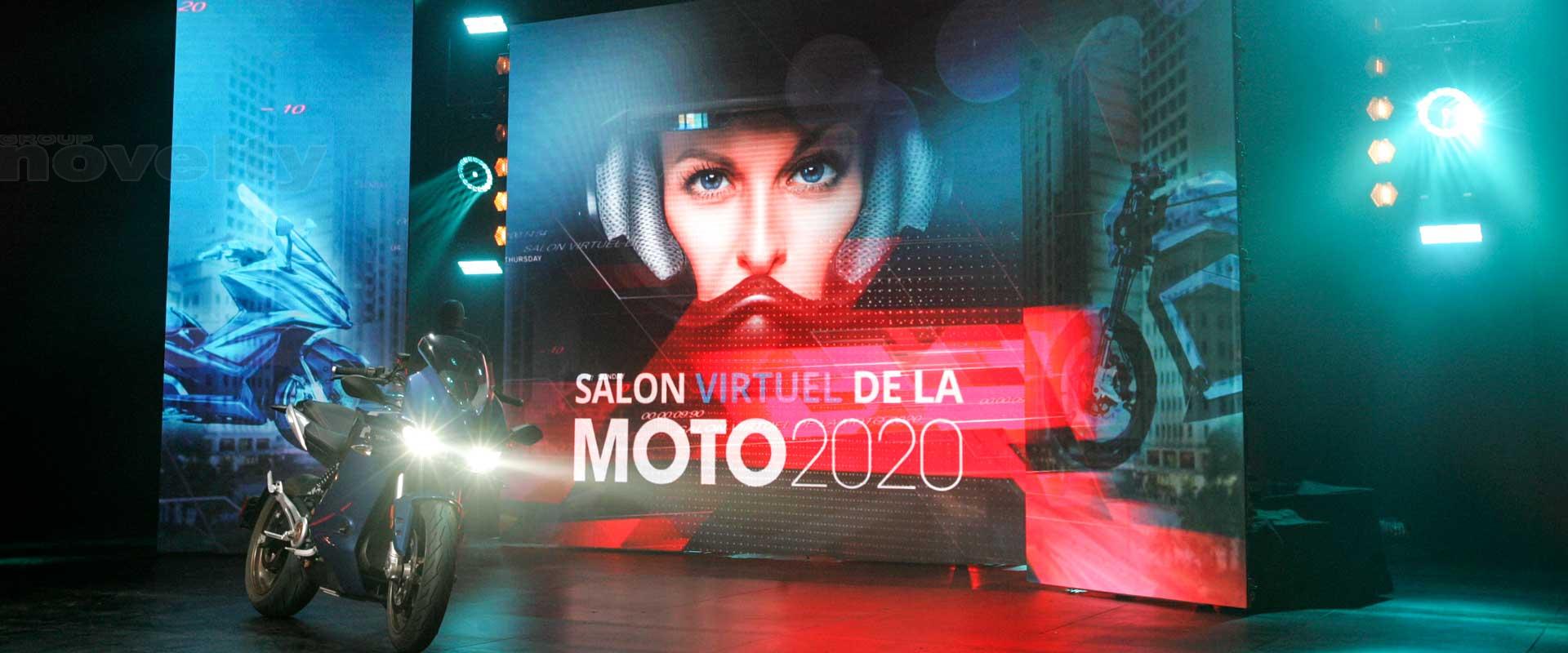 Visuel Le Salon Virtuel de la Moto s'est déroulé au sein du Studio B de Novelty Paris