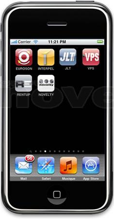 Visuel Les sites web du Groupe Novelty s'exposent sur iPhone