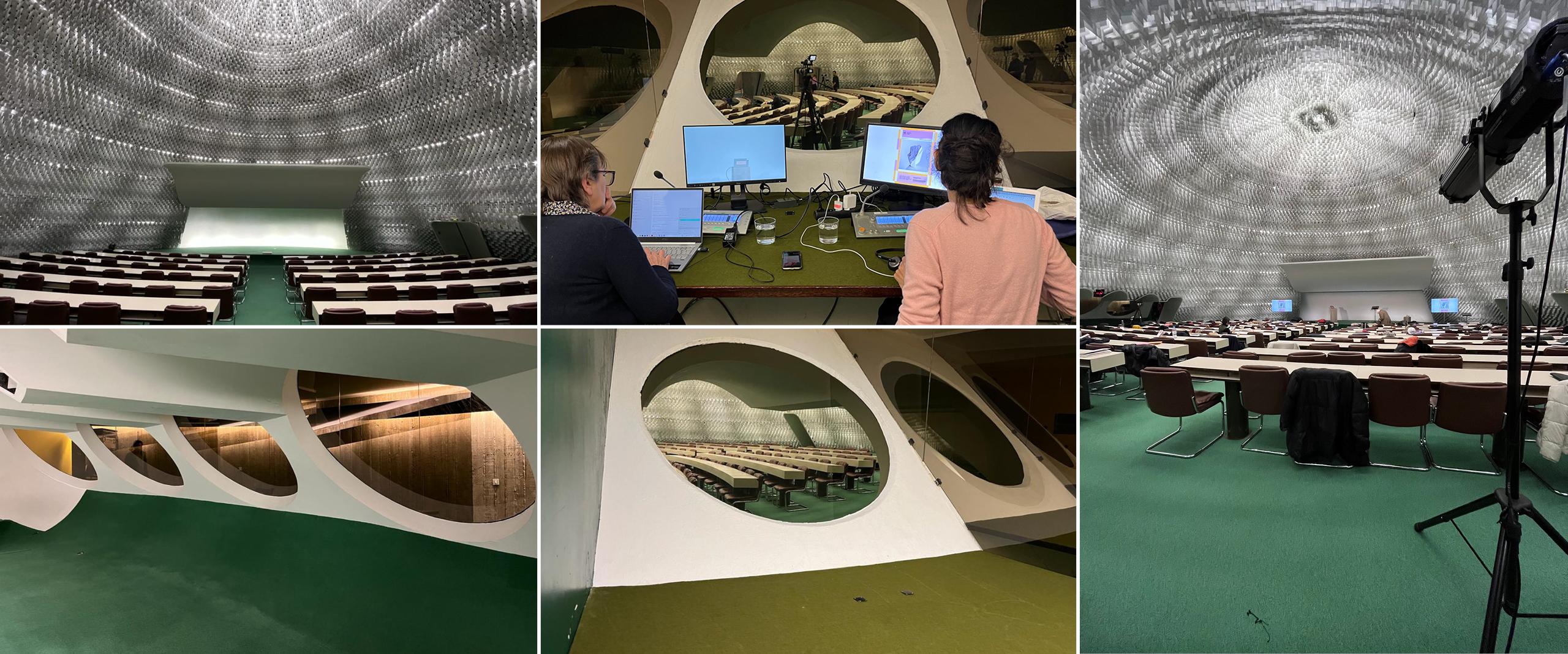 Visuel Interprétation simultanée d\'une conférence à l\'espace Niemeyer