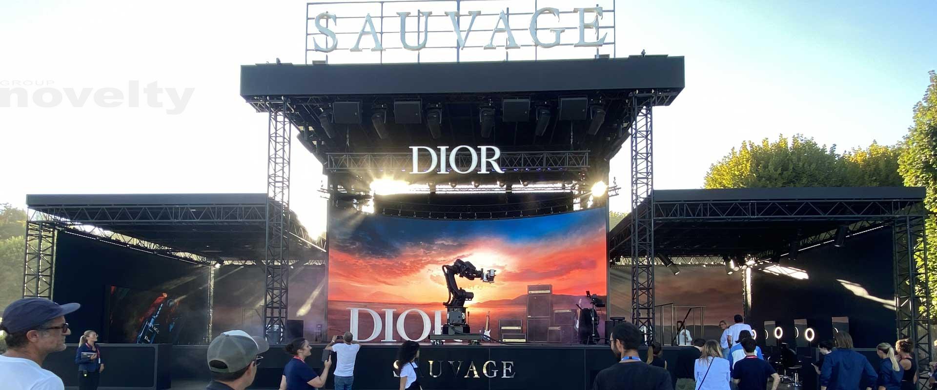 Visuel Novelty en technique pour la scène Dior à Rock en Seine 