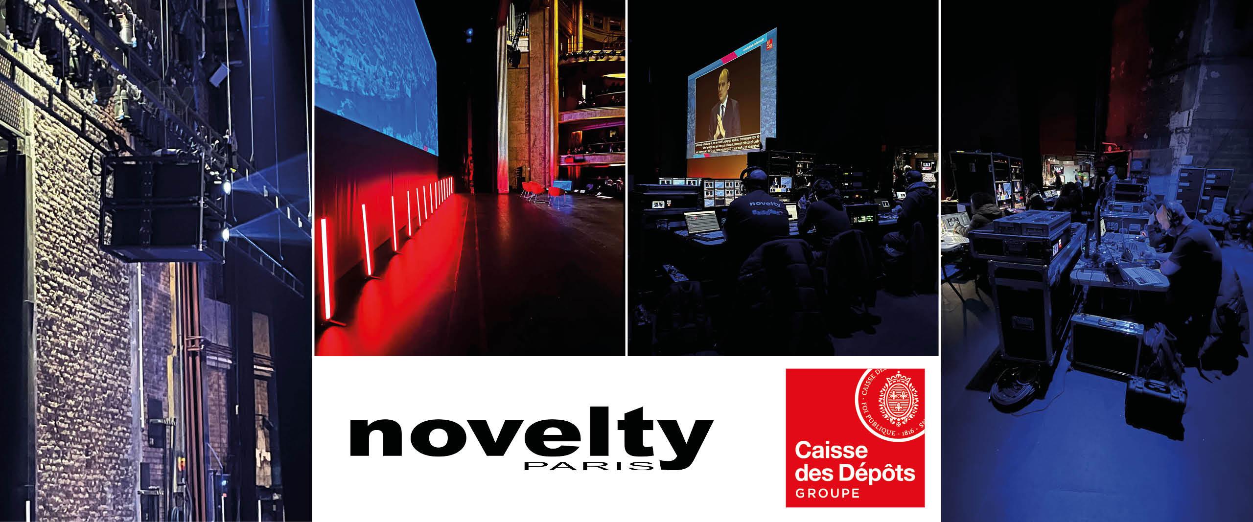 Visuel Novelty Paris au Théâtre des Champs-Élysées pour la Caisse des Dépôts