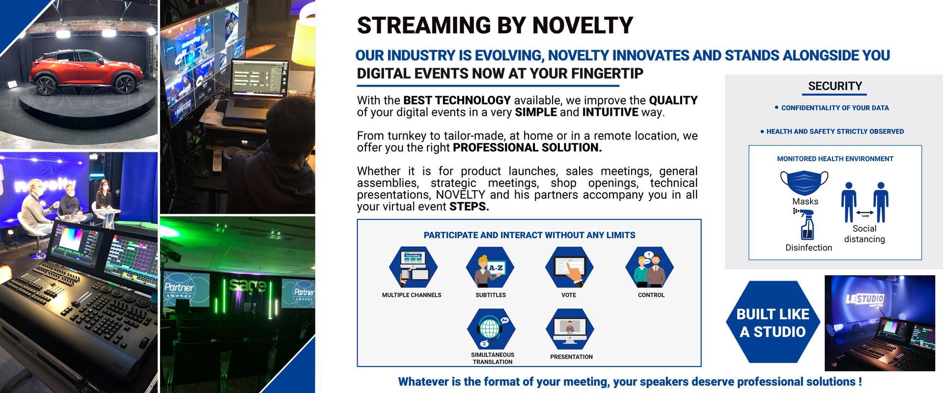 Visuel  Streaming by Novelty - Digital events now at your fingertip