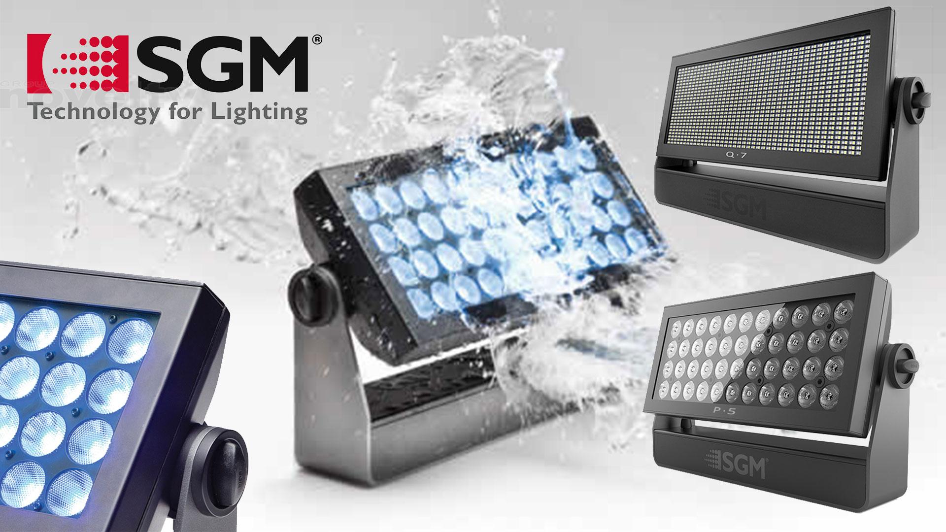 Visuel Des Wash Light LED étanches, les Q-7 et P-5 de SGM