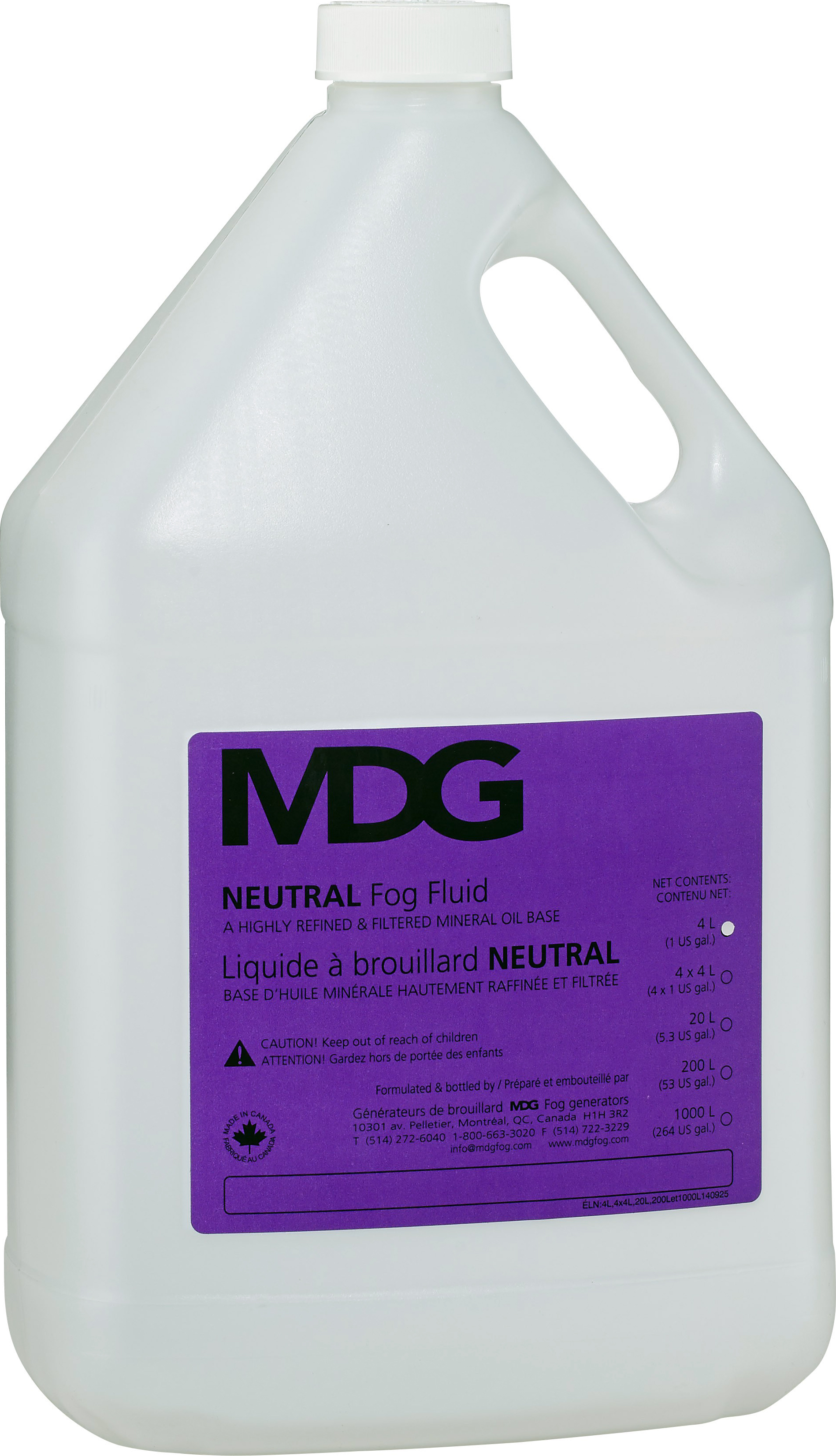 Visuel Fiche complète : MDG Neutral Fog Fluid