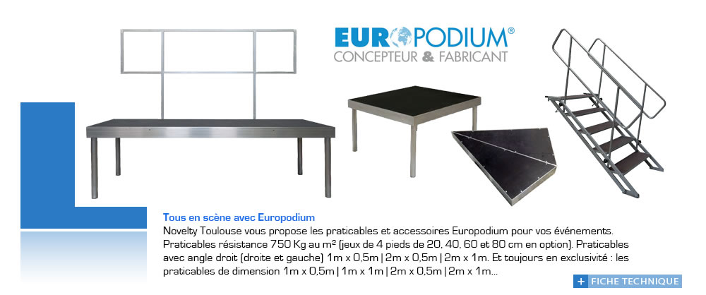 Praticables Europodium chez NOVELTY Toulouse