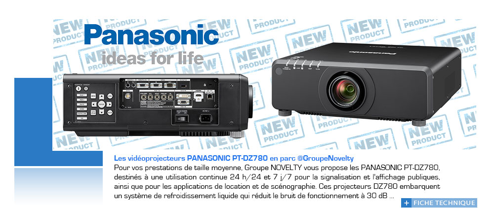 Vidéoprojecteur Panasonic PT-DZ780 @GroupeNovelty