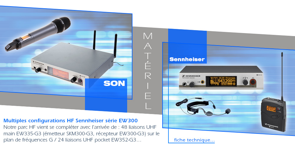 Multiples configurations HF Sennheiser série EW300 @GroupeNovelty
