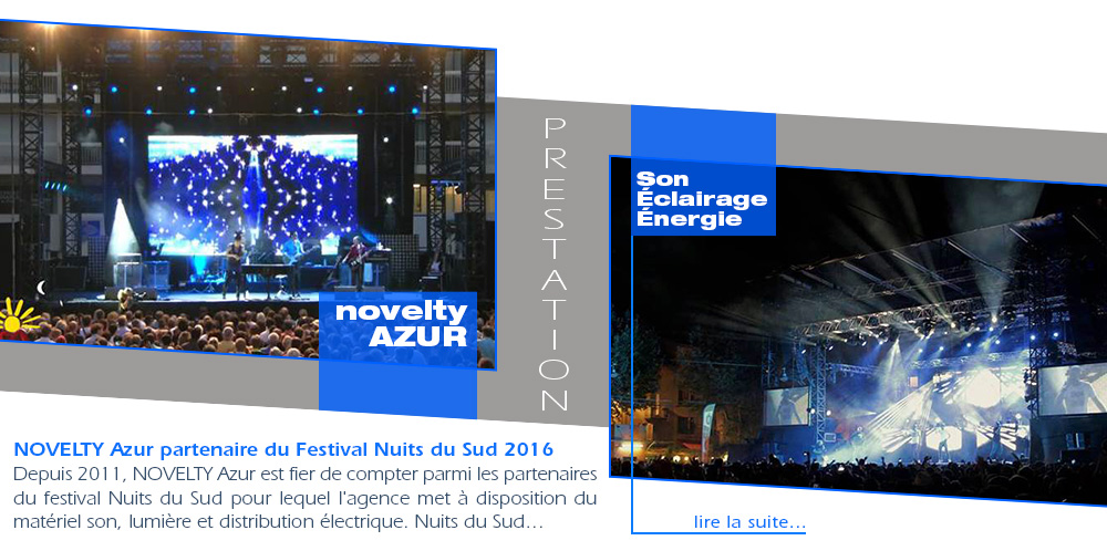 NOVELTY Azur partenaire du Festival Nuits du Sud 2016 à Vence avec Groupe NOVELTY