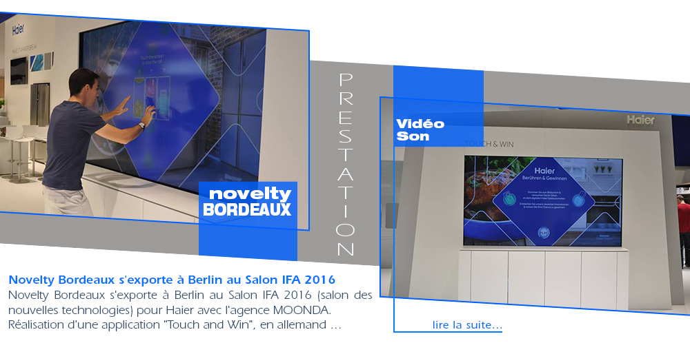 Novelty Bordeaux s'exporte à Berlin au Salon IFA 2016 pour Haier