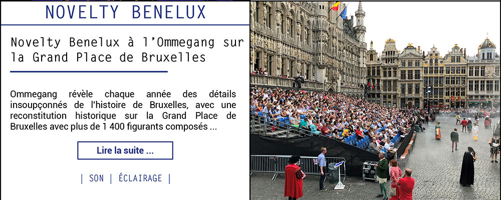 Novelty Benelux à l’Ommegang sur la Grand Place de Bruxelles